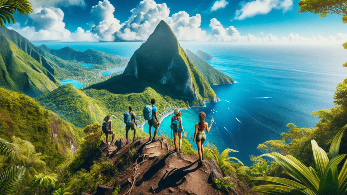 Wanderung zum Gipfel der Pitons in Saint Lucia – spektakuläre Aussicht