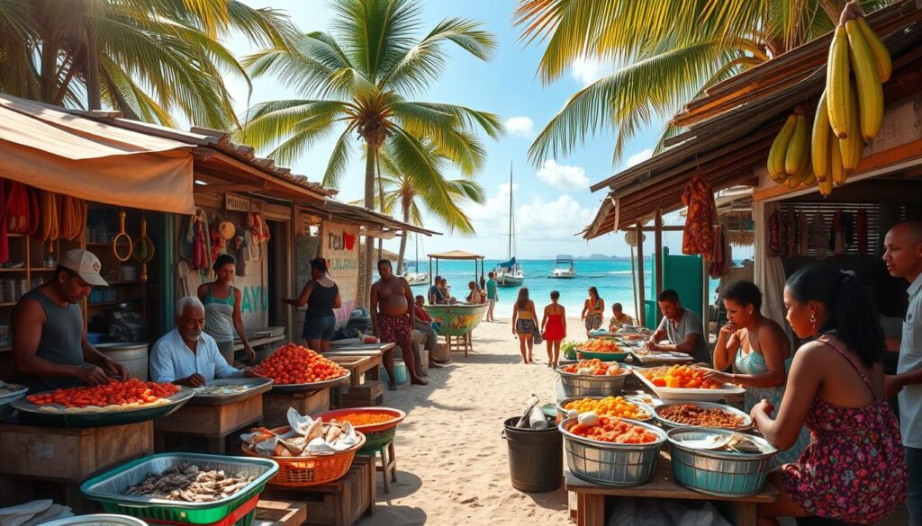 Jamaikanische Küche in Negrils Fischerdörfern